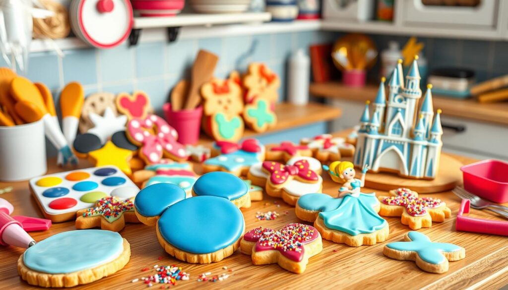 Disney themed cookie decorating techniques