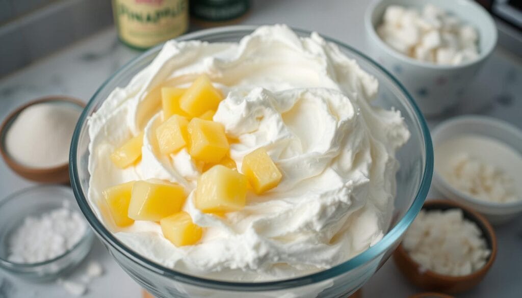 Pineapple Whipped Topping Preparation