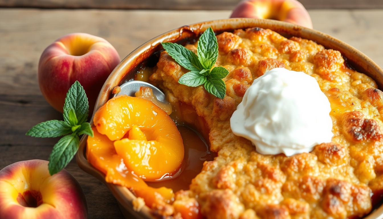 peach cobbler dump cake