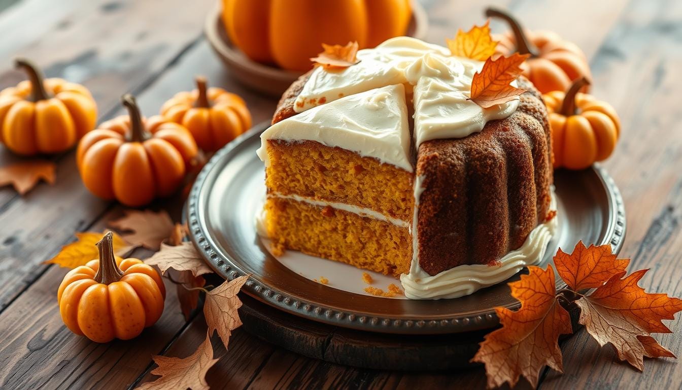 pumpkin cake with yellow cake mix