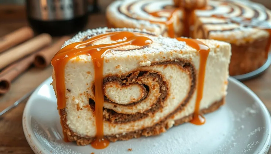 Cinnamon Roll Cheesecake Swirl Technique