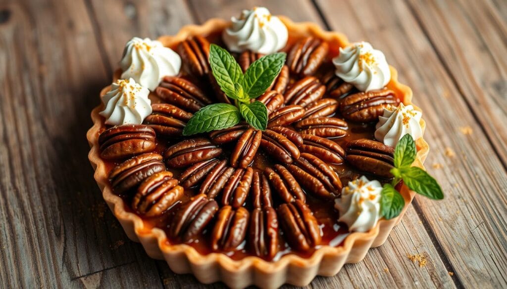 Decorated Pecan Tart with Toppings