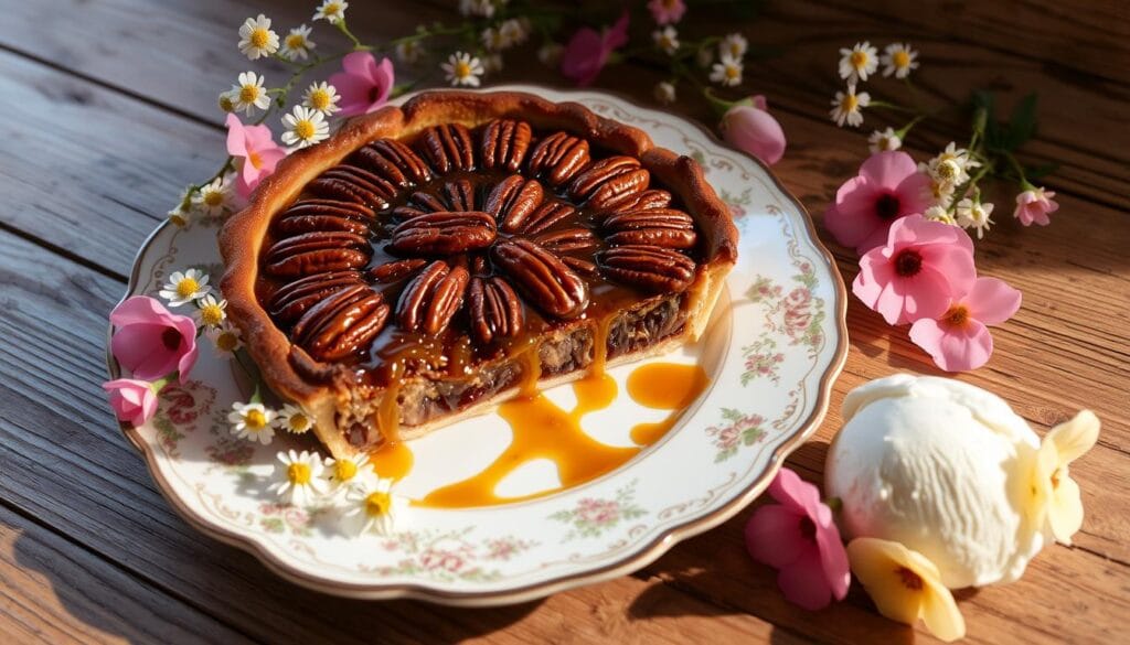 Elegant Pecan Tart Presentation